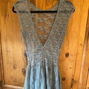 Lace dress, grey-blue, medium size